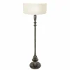 Lampes En Tissu-Luminaires Steinhauer Bois Lampadaire Noir, 1 lumière