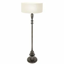 Lampes En Tissu-Luminaires Steinhauer Bois Lampadaire Noir, 1 lumière