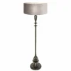 Lampes En Tissu-Luminaires Steinhauer Bois Lampadaire Noir, 1 lumière