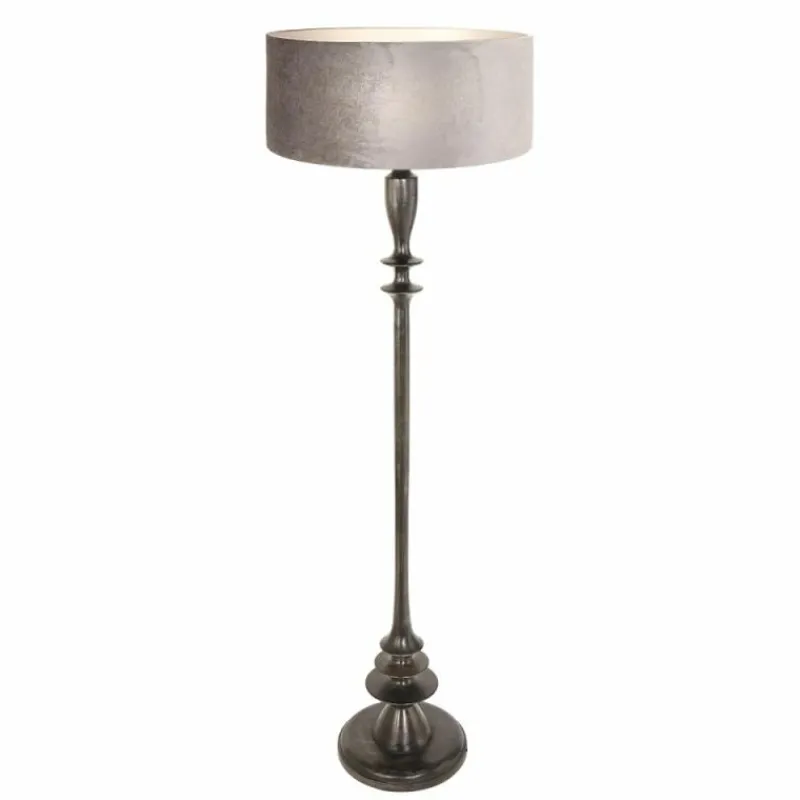 Lampes En Tissu-Luminaires Steinhauer Bois Lampadaire Noir, 1 lumière
