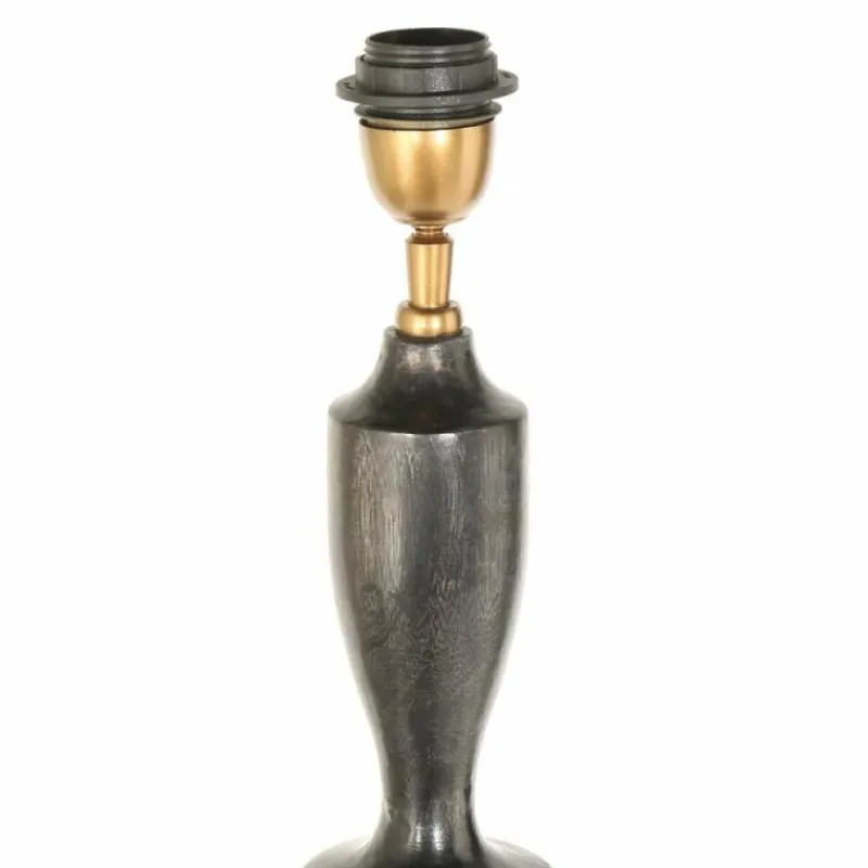 Lampes En Tissu-Luminaires Steinhauer Bois Lampadaire Noir, 1 lumière