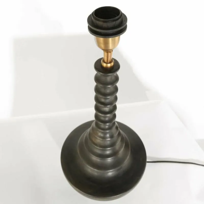 Lampes En Tissu-Luminaires Steinhauer Bois Lampe à poser Noir, 1 lumière