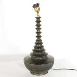 Lampes En Tissu-Luminaires Steinhauer Bois Lampe à poser Noir, 1 lumière