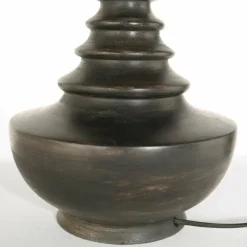 Lampes En Tissu-Luminaires Steinhauer Bois Lampe à poser Noir, 1 lumière