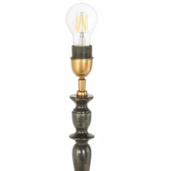 Lampes En Tissu-Luminaires Steinhauer Bois Lampe à poser Noir, 1 lumière
