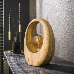 Lampes En Bois-hofstein Boleiros Lampe à poser Écru, 1 lumière