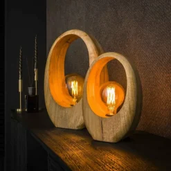 Lampes En Bois-hofstein Boleiros Lampe à poser Écru, 1 lumière