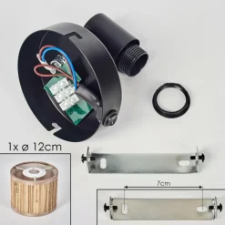 hofstein Bongal Applique murale Noir, 1 lumière