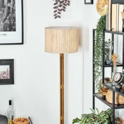 Luminaires Scandinaves-hofstein Bongal Lampadaire Brun, Écru, Noir, 1 lumière