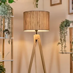 Luminaires Scandinaves-hofstein Bongal Lampadaire Écru, 1 lumière