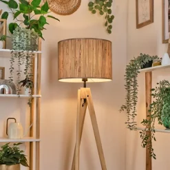 Luminaires Scandinaves-hofstein Bongal Lampadaire Écru, 1 lumière