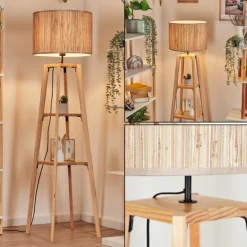 Luminaires Scandinaves-hofstein Bongal Lampadaire Écru, 1 lumière