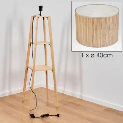 Luminaires Scandinaves-hofstein Bongal Lampadaire Écru, 1 lumière