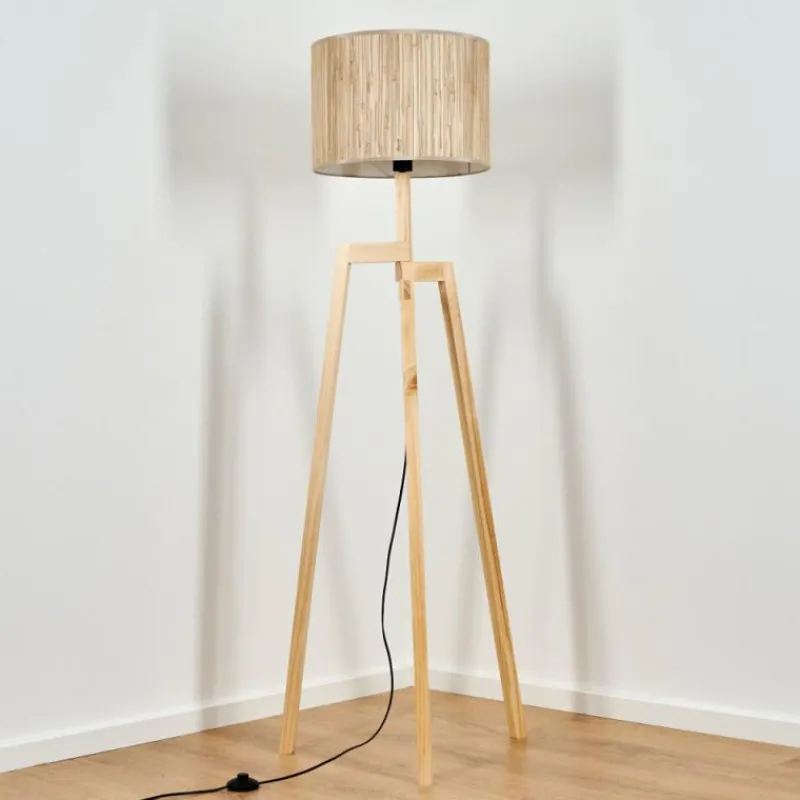 Luminaires Scandinaves-hofstein Bongal Lampadaire Écru, 1 lumière