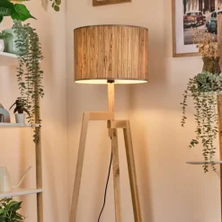 Luminaires Scandinaves-hofstein Bongal Lampadaire Écru, 1 lumière