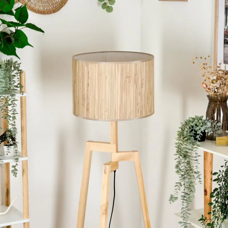 Luminaires Scandinaves-hofstein Bongal Lampadaire Écru, 1 lumière