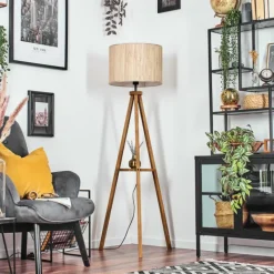 Luminaires Scandinaves-hofstein Bongal Lampadaire Écru, 1 lumière