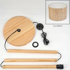 hofstein Bongal Lampadaire Écru, 1 lumière