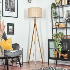 Luminaires Scandinaves-hofstein Bongal Lampadaire Écru, 1 lumière