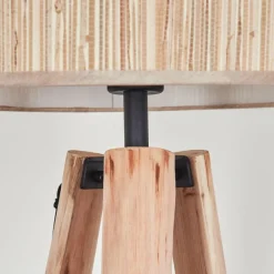 Luminaires Scandinaves-hofstein Bongal Lampadaire Écru, Noir, 1 lumière