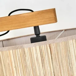 Luminaires Scandinaves-hofstein Bongal Lampadaire Écru, Noir, 1 lumière
