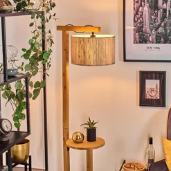 Luminaires Scandinaves-hofstein Bongal Lampadaire Écru, Noir, 1 lumière