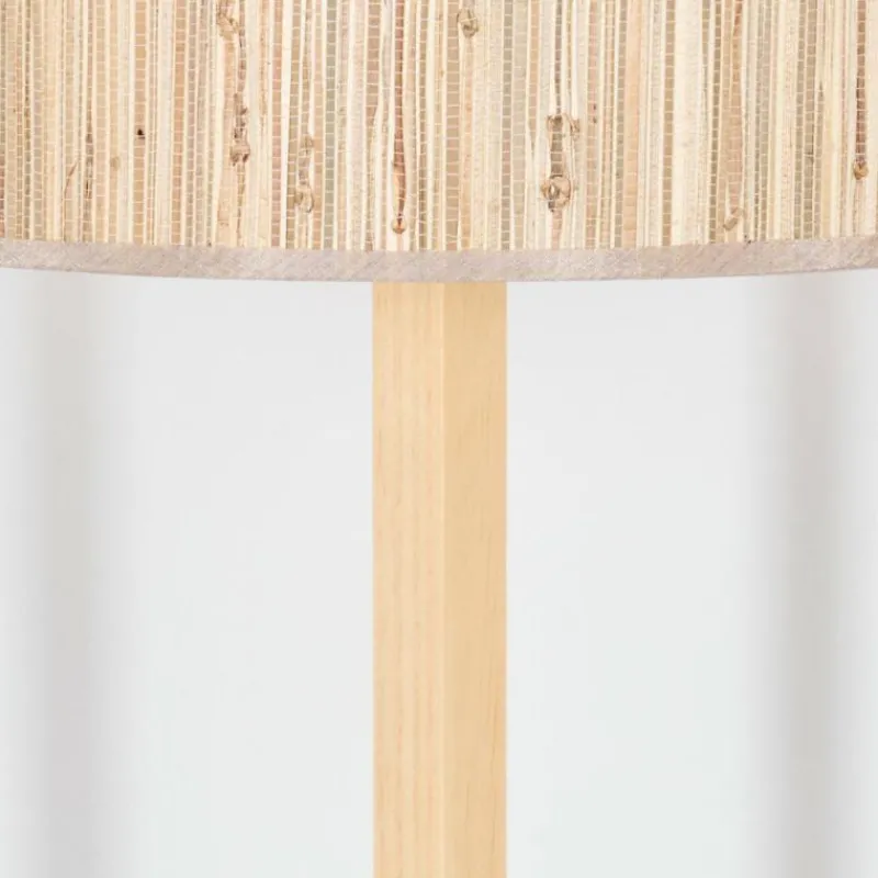 Luminaires Scandinaves-hofstein Bongal Lampadaire Écru, Noir, 1 lumière