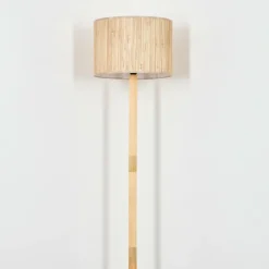 Luminaires Scandinaves-hofstein Bongal Lampadaire Écru, Noir, 1 lumière