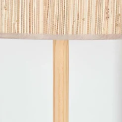 Luminaires Scandinaves-hofstein Bongal Lampadaire Écru, Noir, 1 lumière