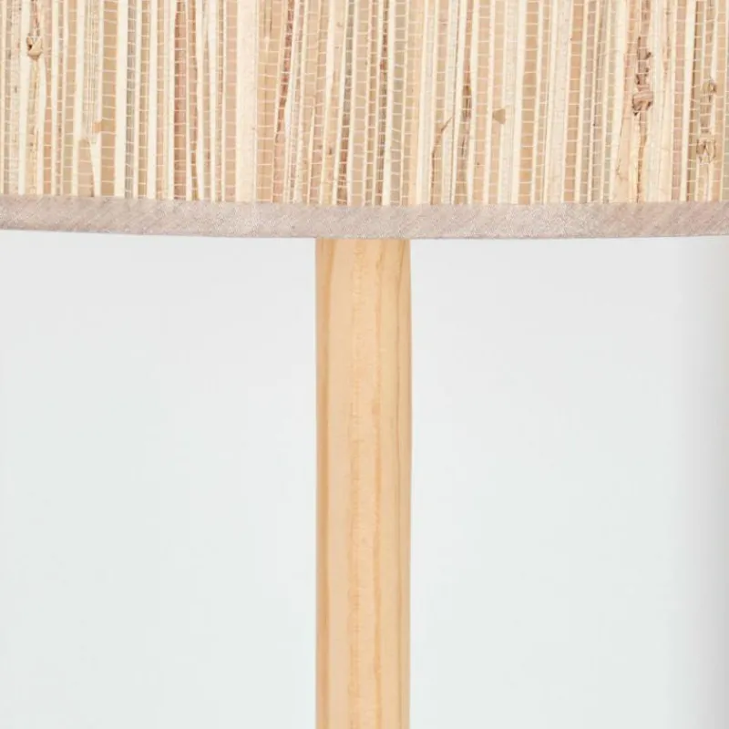 Luminaires Scandinaves-hofstein Bongal Lampadaire Écru, Noir, 1 lumière
