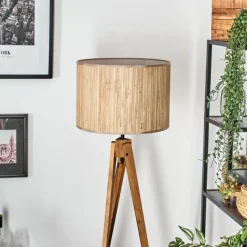 Style Boho-Chic-hofstein Bongal Lampadaire, Liseuse Écru, Noir, 1 lumière