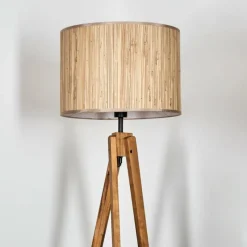 Style Boho-Chic-hofstein Bongal Lampadaire, Liseuse Écru, Noir, 1 lumière