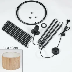 hofstein Bongal Lampadaire, Liseuse Noir, 1 lumière