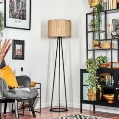 hofstein Bongal Lampadaire, Liseuse Noir, 1 lumière