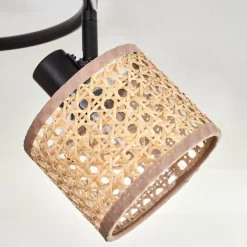 Luminaires Scandinaves-hofstein Bongal Plafonnier Noir, 3 lumières