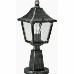 Luminaires Rustiques-Luminaires Albert Leuchten Borne d'éclairage Albert 540 Noir, Argenté, 1 lumière