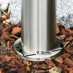 hofstein Borne d'éclairage Avize Acier inoxydable, 1 lumière, Détecteur de mouvement