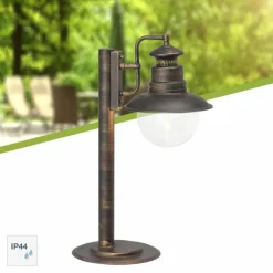 Luminaires Rustiques-Luminaires Brilliant Borne d'éclairage Brilliant Artu Noir, 1 lumière