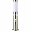 Luminaires Brilliant Borne d'éclairage Brilliant Bole Acier inoxydable, 1 lumière, Détecteur de mouvement