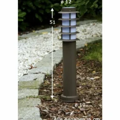 Luminaires Rustiques-Luminaires Brilliant Borne d'éclairage Brilliant Malo Brun, Vert, 1 lumière