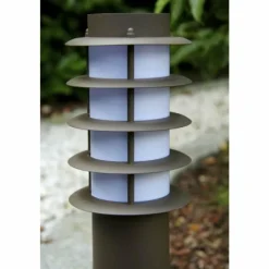 Luminaires Rustiques-Luminaires Brilliant Borne d'éclairage Brilliant Malo Brun, Vert, 1 lumière