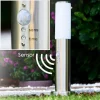 hofstein Borne d'éclairage Caserta Acier inoxydable, 1 lumière, Détecteur de mouvement