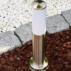 hofstein Borne d'éclairage Caserta Acier inoxydable, 1 lumière