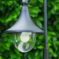 Luminaires Rustiques-hofstein Borne d'éclairage Elgin Noir, 1 lumière