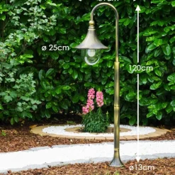 Luminaires Rustiques-hofstein Borne d'éclairage Elgin Noir doré, 1 lumière