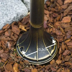 Luminaires Rustiques-hofstein Borne d'éclairage Elgin Noir doré, 1 lumière