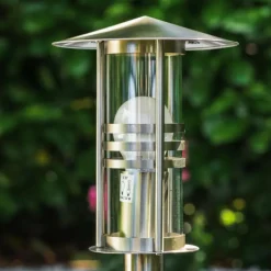 hofstein Borne d'éclairage Fushun Acier inoxydable, 1 lumière