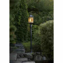 Luminaires Konstsmide Borne d'éclairage Konstsmide Milano Noir, 1 lumière, Détecteur de mouvement