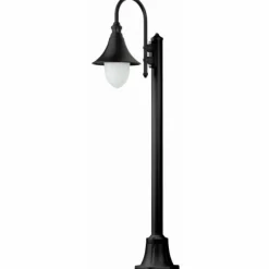 Luminaires Rustiques-Luminaires LCD Borne d'éclairage LCD Lengerich Noir, 1 lumière