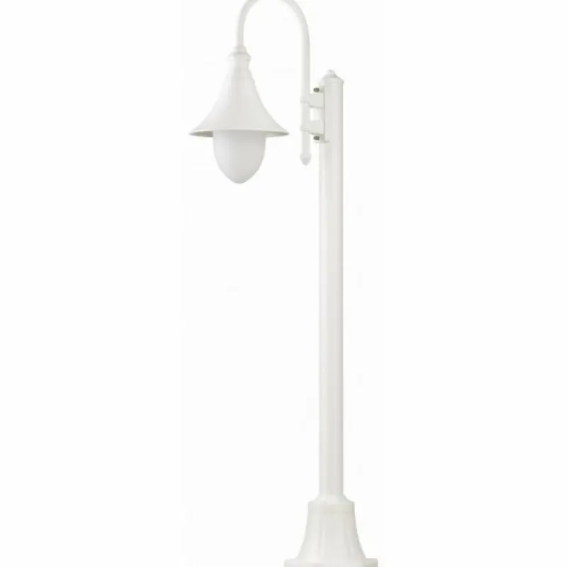 Luminaires Rustiques-Luminaires LCD Borne d'éclairage LCD Lengerich Blanc, 1 lumière